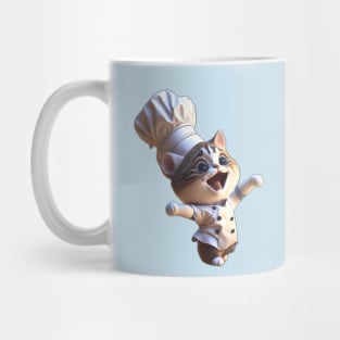 Joyful Chef Cat Dance in the Kitchen Mug